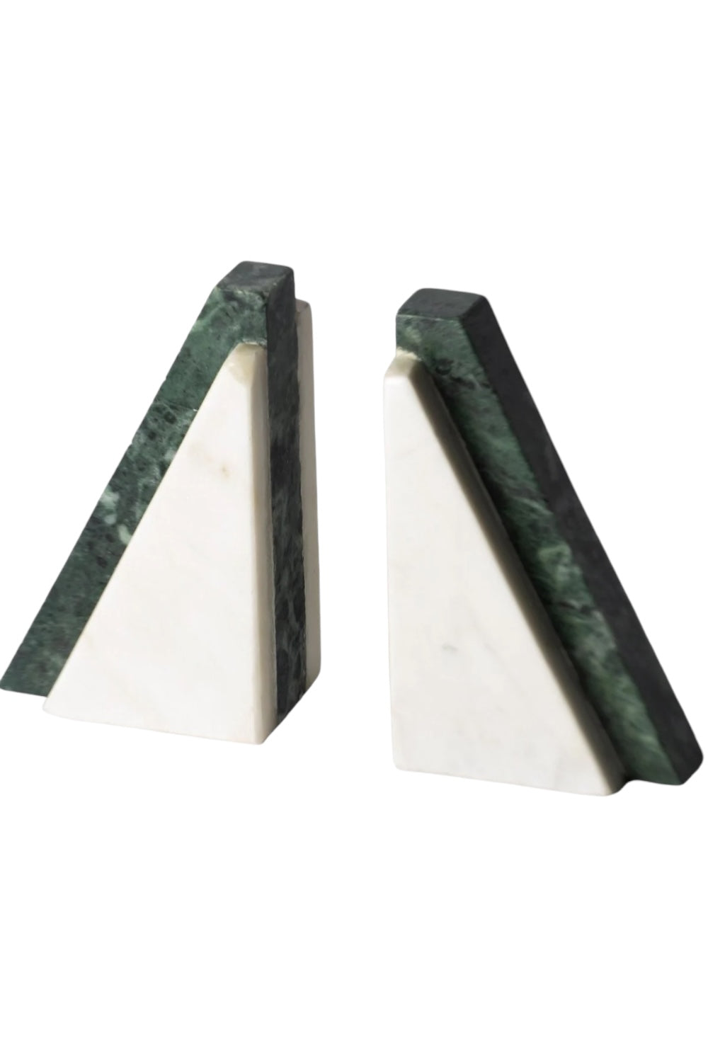 Ponet Maison-Beyaz Yeşil Mermer Kitap Tutucu-Biblo-1-Milagron.com