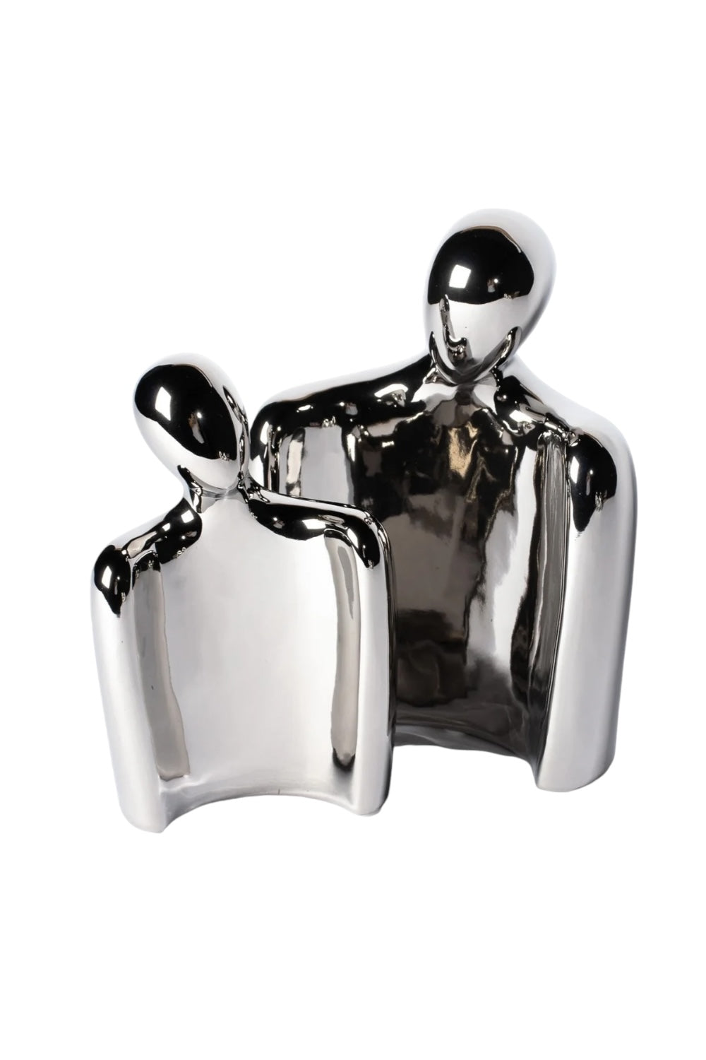 Ponet Maison-Gümüş 2'li Adam Figürlü Dekoratif Obje-Biblo-1-Milagron.com