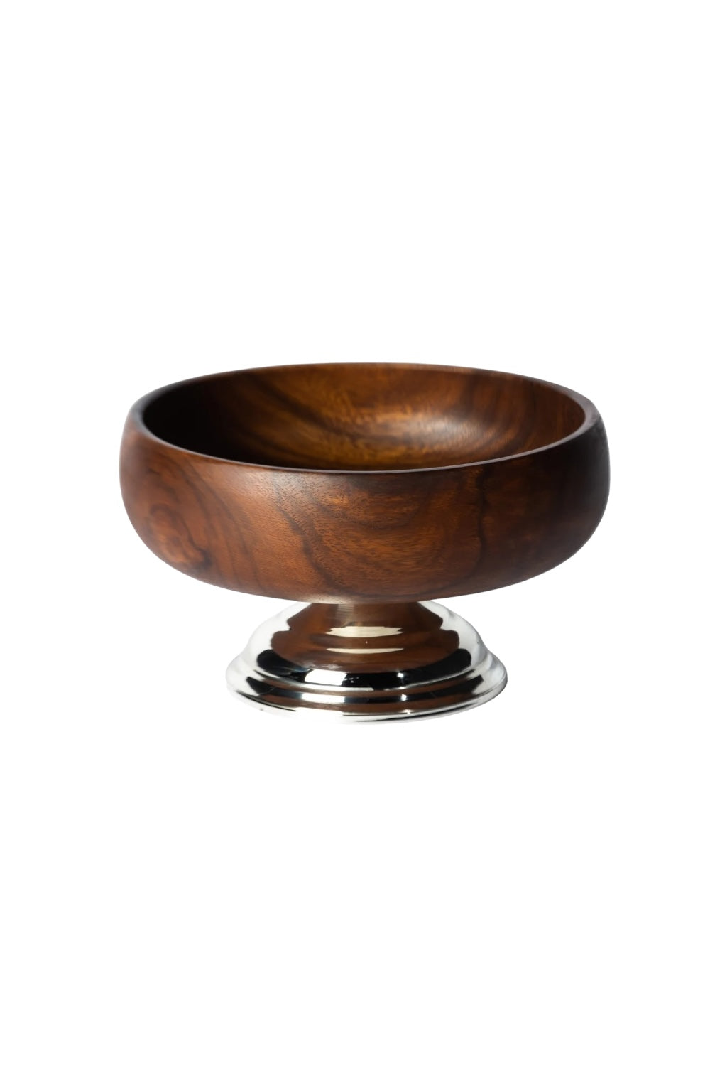 Ponet Maison-Gümüş Ayaklı Ahşap Sunum Kasesi-Sunum Aksesuarları-1-Milagron.com