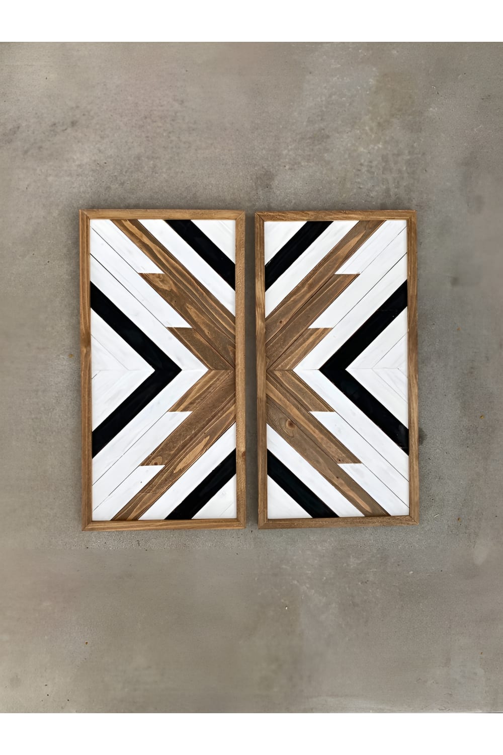 Postotto Design Studio-İkili Ahşap Dilim Tablo-Tablo-1-Milagron.com