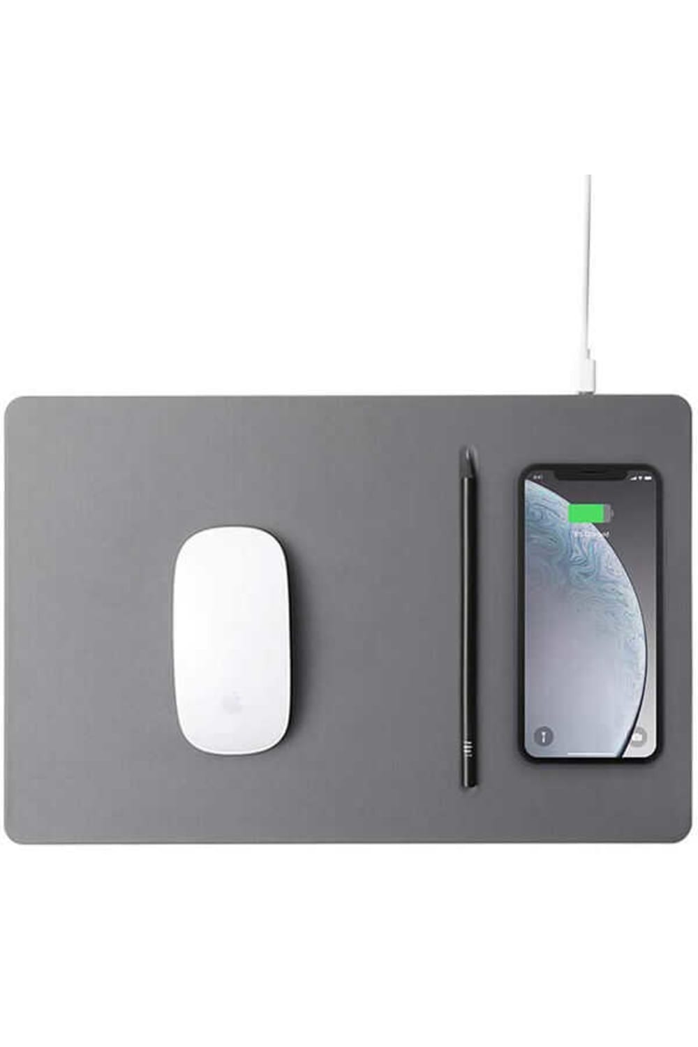 Pout-Hands 3 Pro Dusty Gray Wireless Şarjlı Mouse Pad - Fast Charging-Mouse Pad-1-Milagron.com