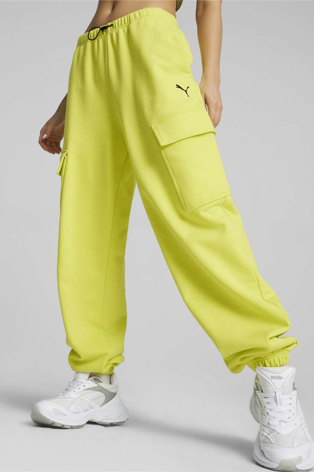 Puma-DARE TO Relaxed Sweatpants-Lime Sheen-Eşofman-2-Milagron.com