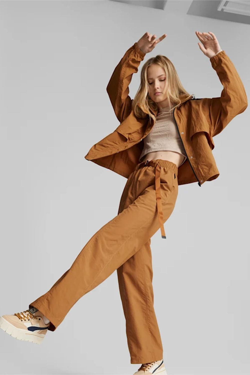 Puma-INLAND Wide Leg Pants Desert Tan-Pantolon-1-Milagron.com