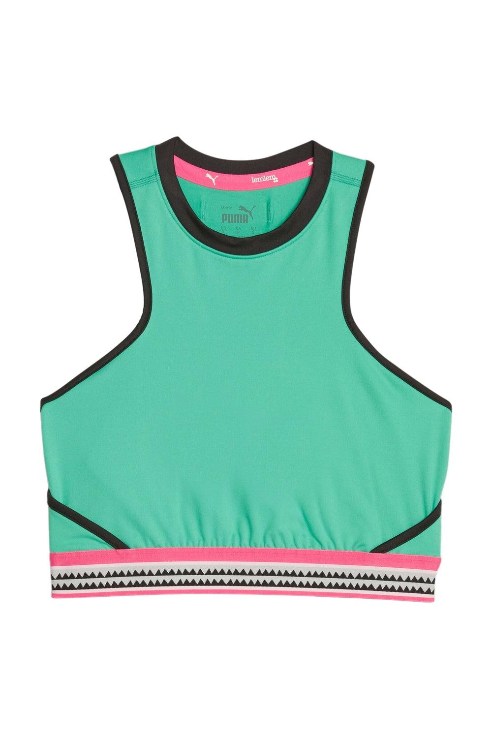 Puma-LEMLEM Crop Tank Grassy Green-Top-1-Milagron.com