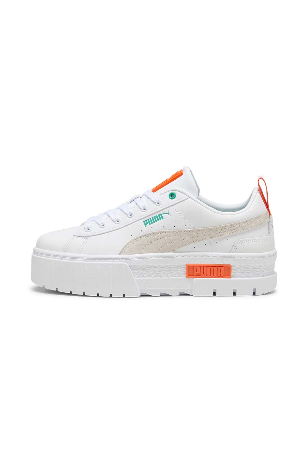 Puma-Mayze Lth Wn s PUMA White Flame Flicker-Sneakers-2-Milagron.com