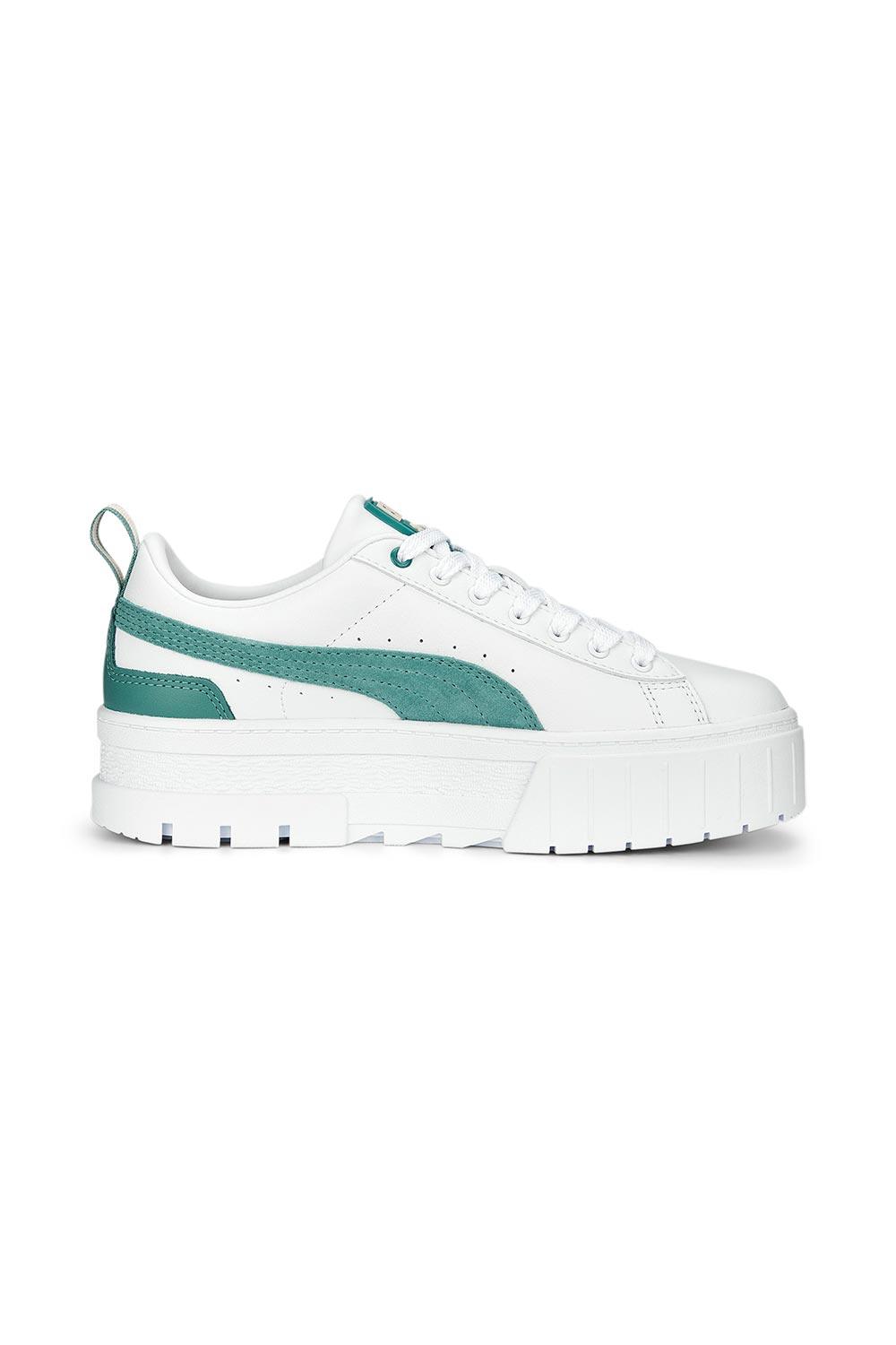 Puma-Mayze Lth Wns PUMA White-Adriatic-Sneakers-1-Milagron.com