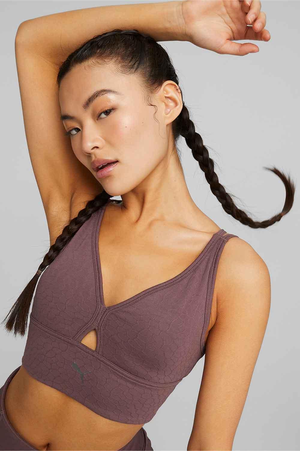 Puma-Mid Impact Flawless Bra Dusty Plum-Spor Sütyeni-1-Milagron.com