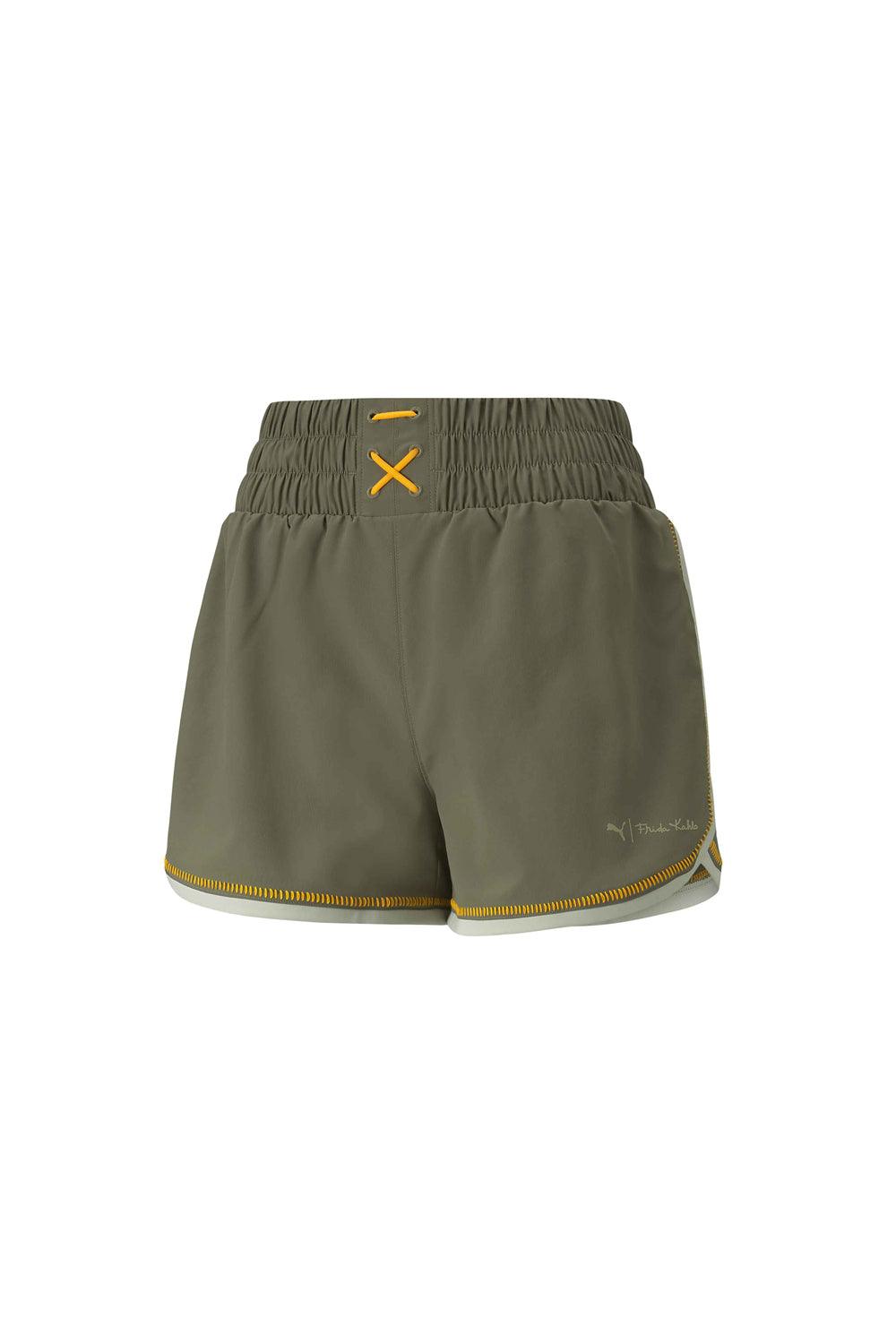 Puma-PUMA X FRIDA KAHLO SHORT Dark Green Moss-Şort-1-Milagron.com