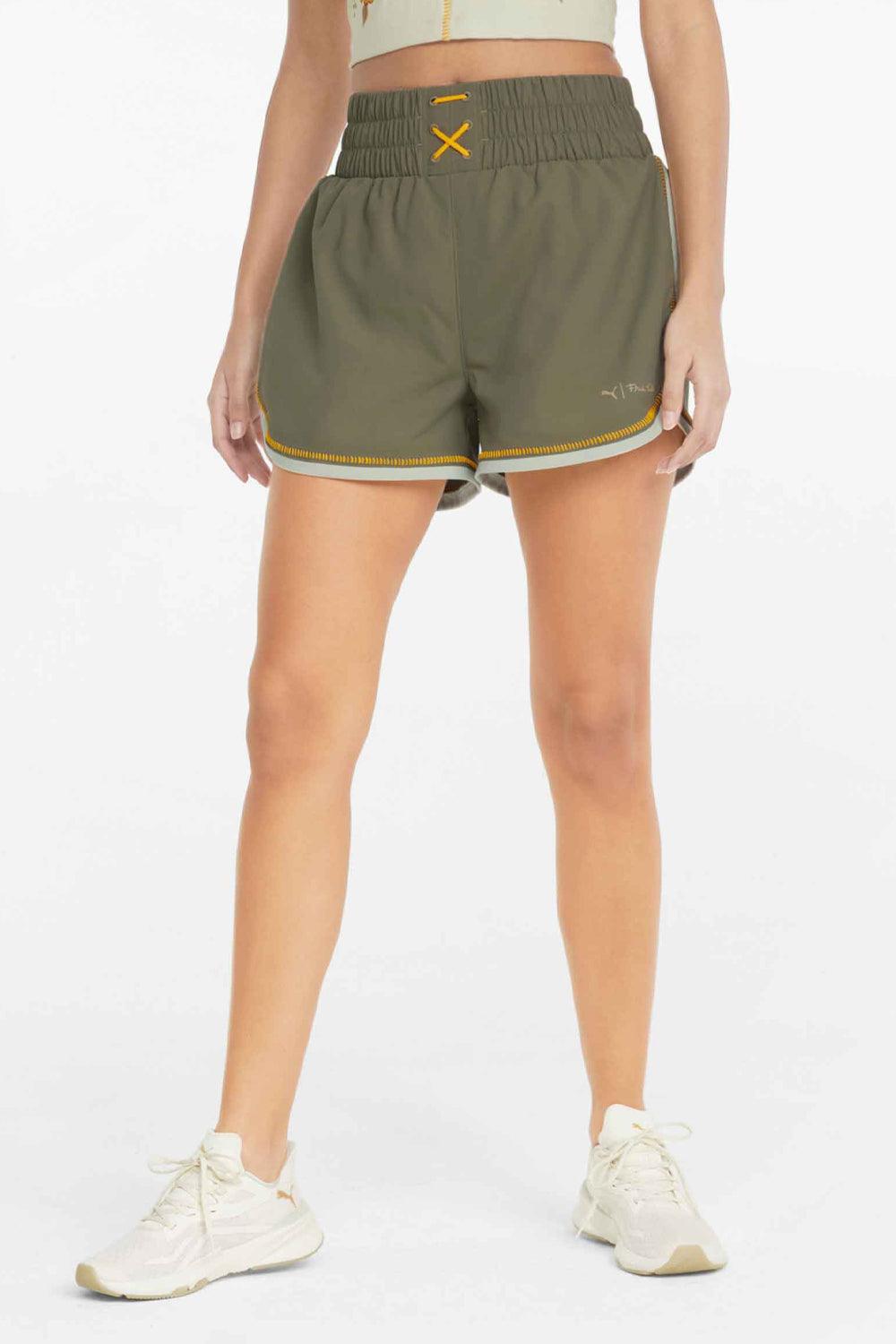Puma-PUMA X FRIDA KAHLO SHORT Dark Green Moss-Şort-3-Milagron.com
