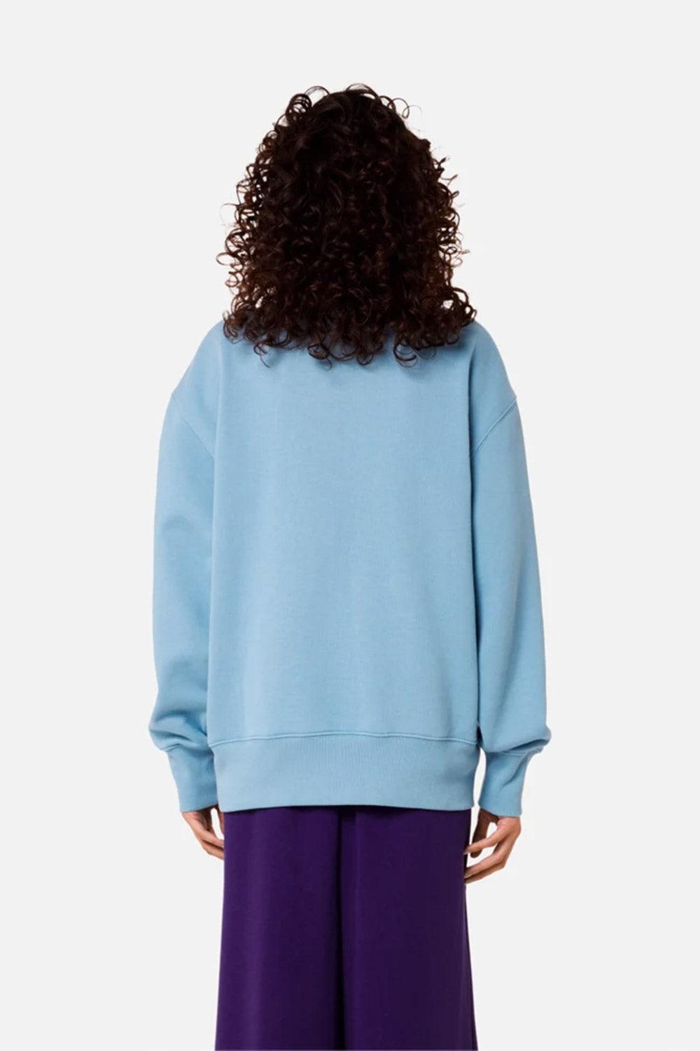 Puma-PUMA x AMI Half-Zip Sweatshirt Faded Denim-Sweatshirts & Hoodies-4-Milagron.com