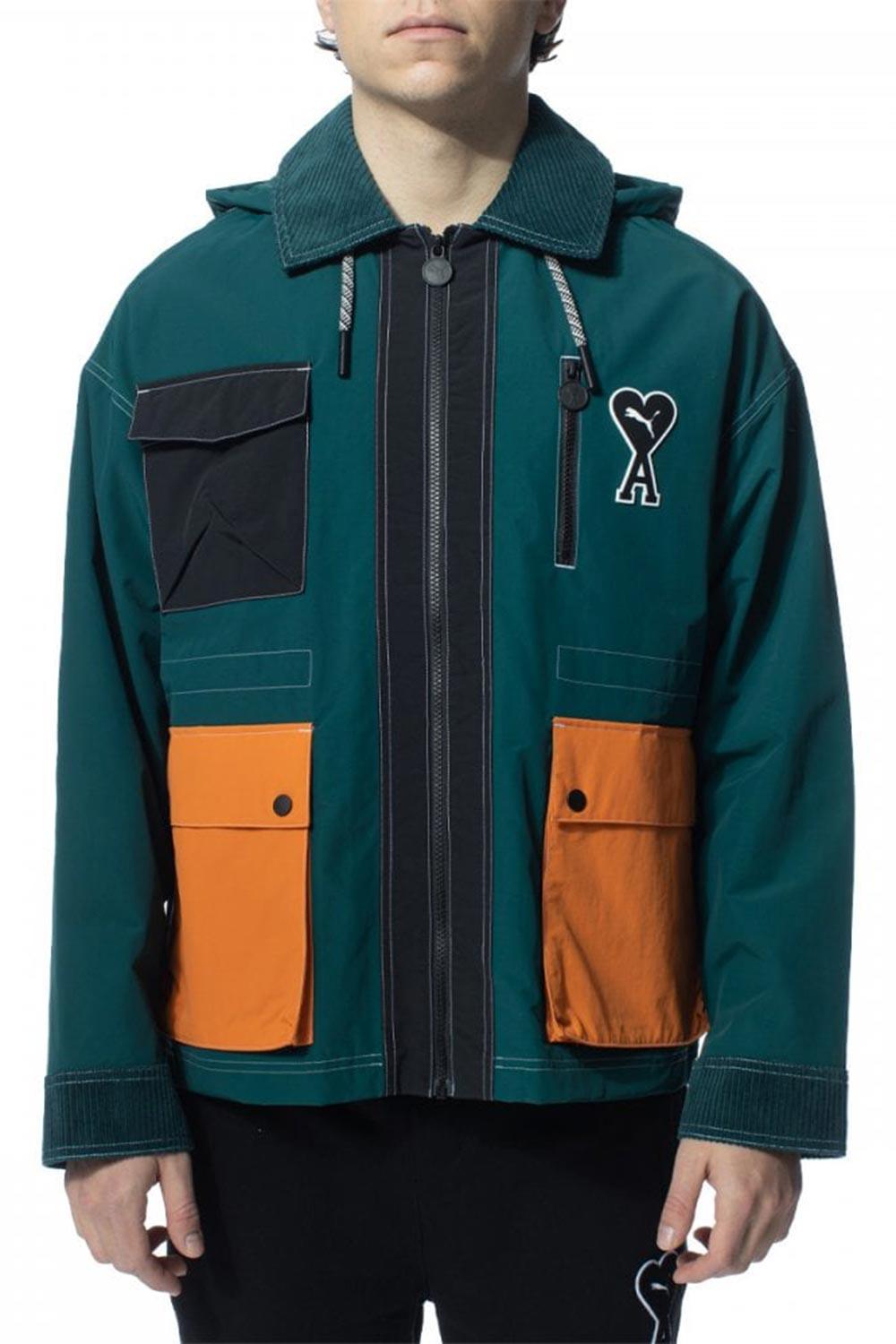 Puma-PUMA x AMI Jacket Varsity Green-Mont-1-Milagron.com