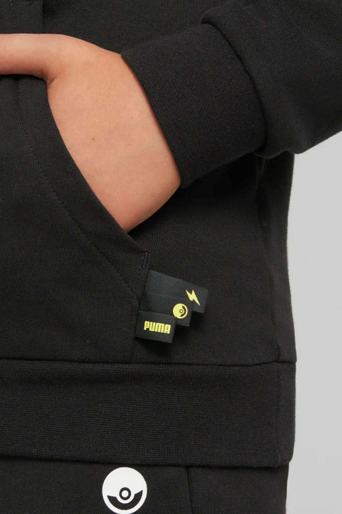 Puma-PUMA x POKEMON Hoodie TR Kids Puma Black-Sweatshirts & Hoodies-5-Milagron.com