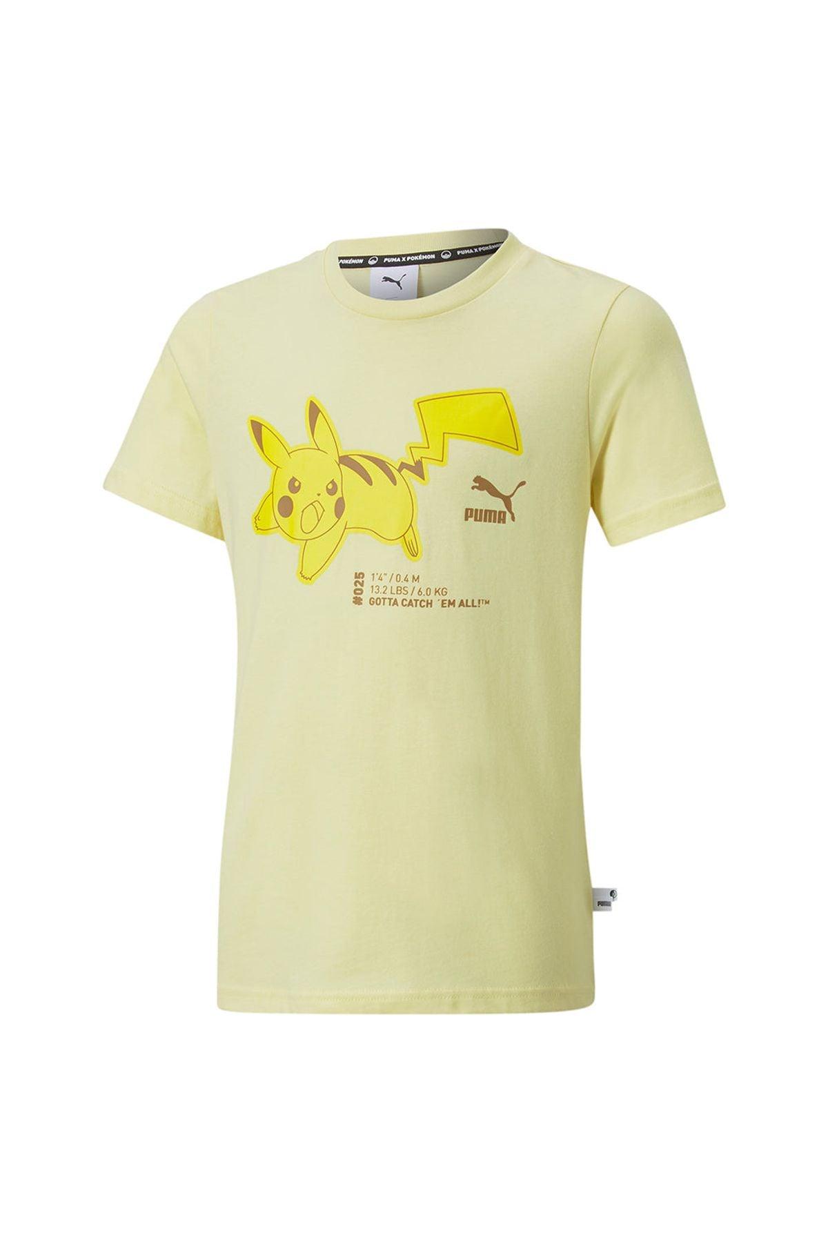 Puma-PUMA x POKEMON Tee Kids Pale Lemon-T-Shirts-1-Milagron.com