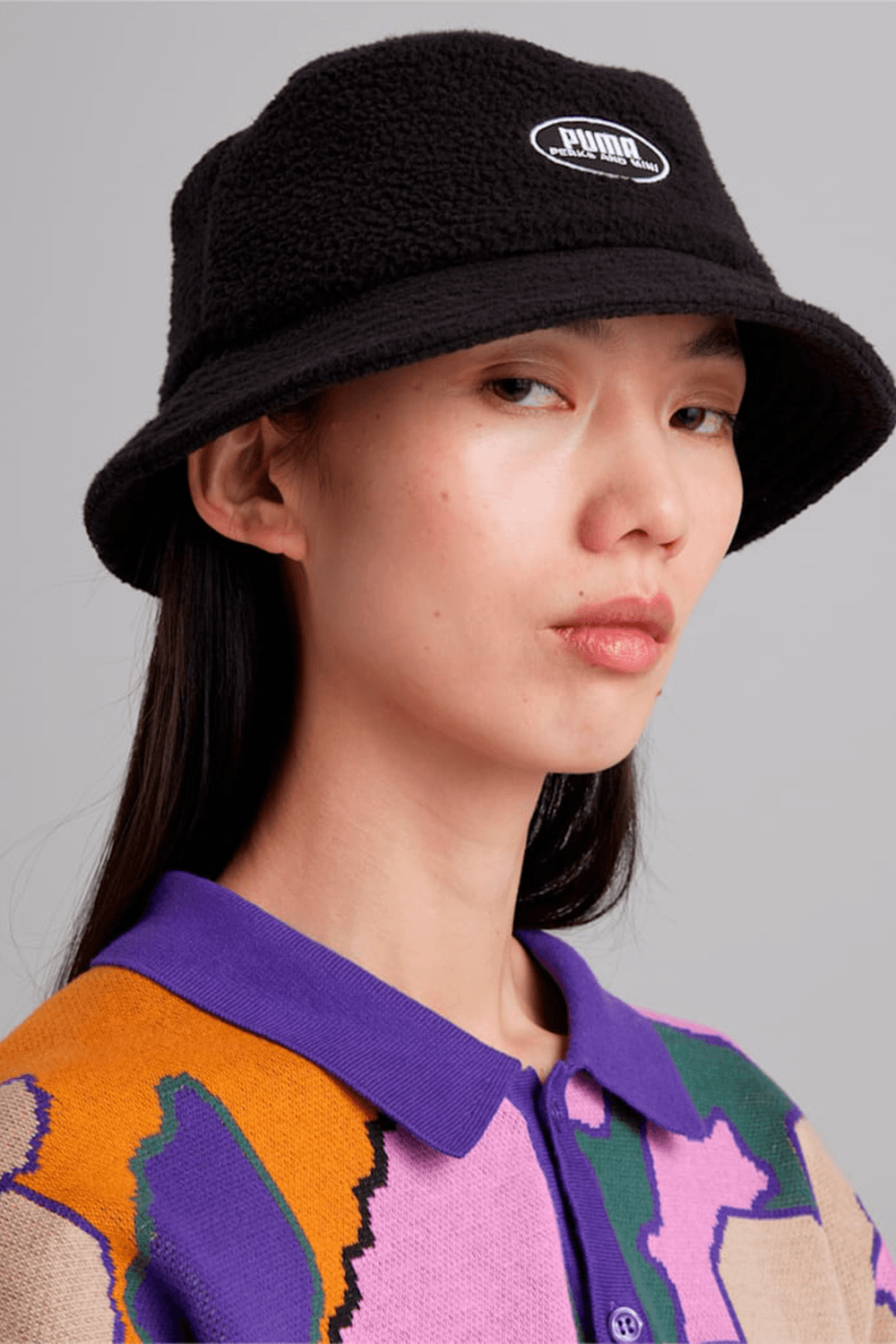 Puma-PUMA x P.A.M. Sherpa Bucket Hat Puma Black-Bucket Hat-1-Milagron.com