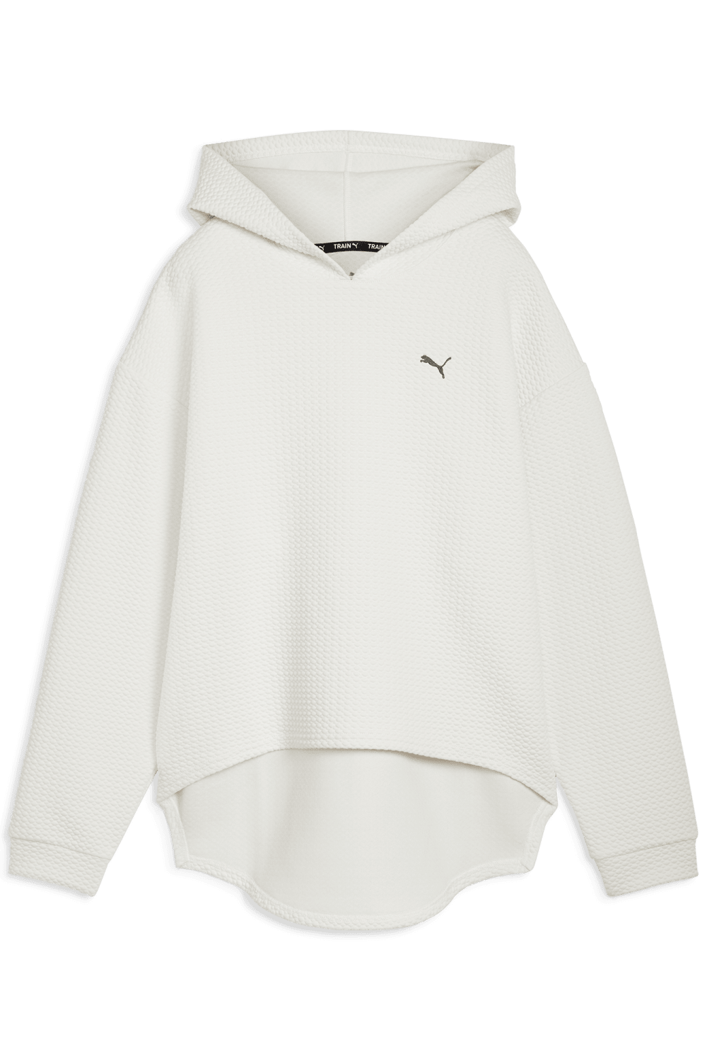 Puma-Q4 Studio Textured Hoody Vapor Gray-Sweatshirts & Hoodies-1-Milagron.com