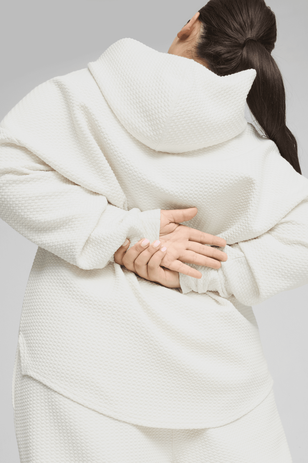 Puma-Q4 Studio Textured Hoody Vapor Gray-Sweatshirts & Hoodies-5-Milagron.com