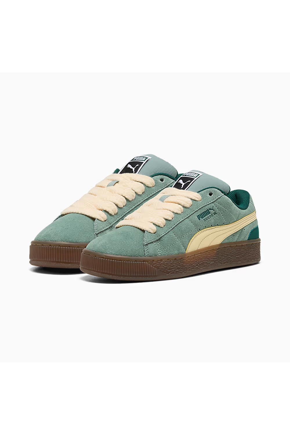 Puma-Suede XL SK8TE Wrld Green Moon-Creamy Va-Sneakers-2-Milagron.com
