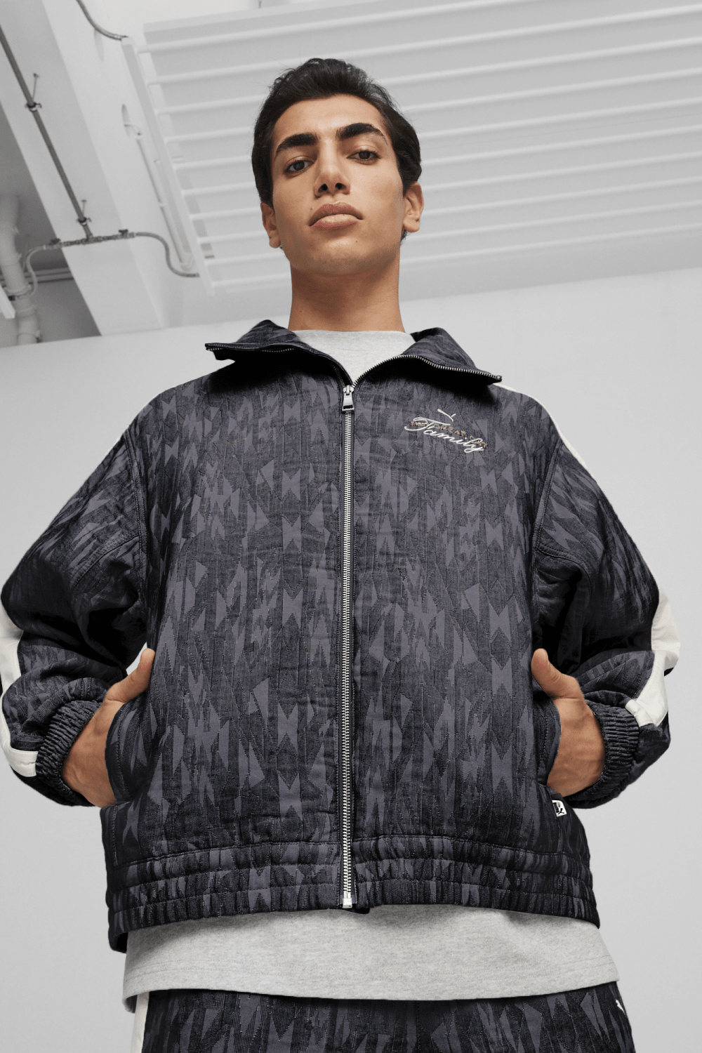 Puma-T7 Track Jacket-Dark Coal-Sweatshirts & Hoodies-1-Milagron.com