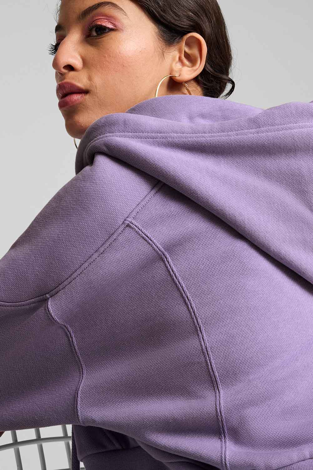 Puma-THE FAST RACE FZ Hoodie Lavender Alert-Sweatshirts & Hoodies-5-Milagron.com