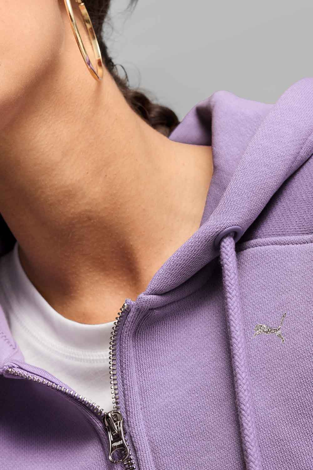 Puma-THE FAST RACE FZ Hoodie Lavender Alert-Sweatshirts & Hoodies-6-Milagron.com
