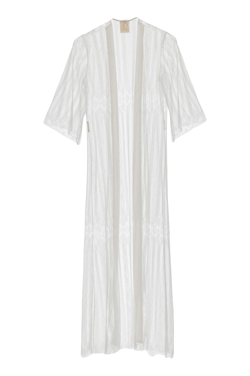 Pure Paris-Aimee Fransız Dantel Sabahlık - Ekru-Sabahlık-1-Milagron.com