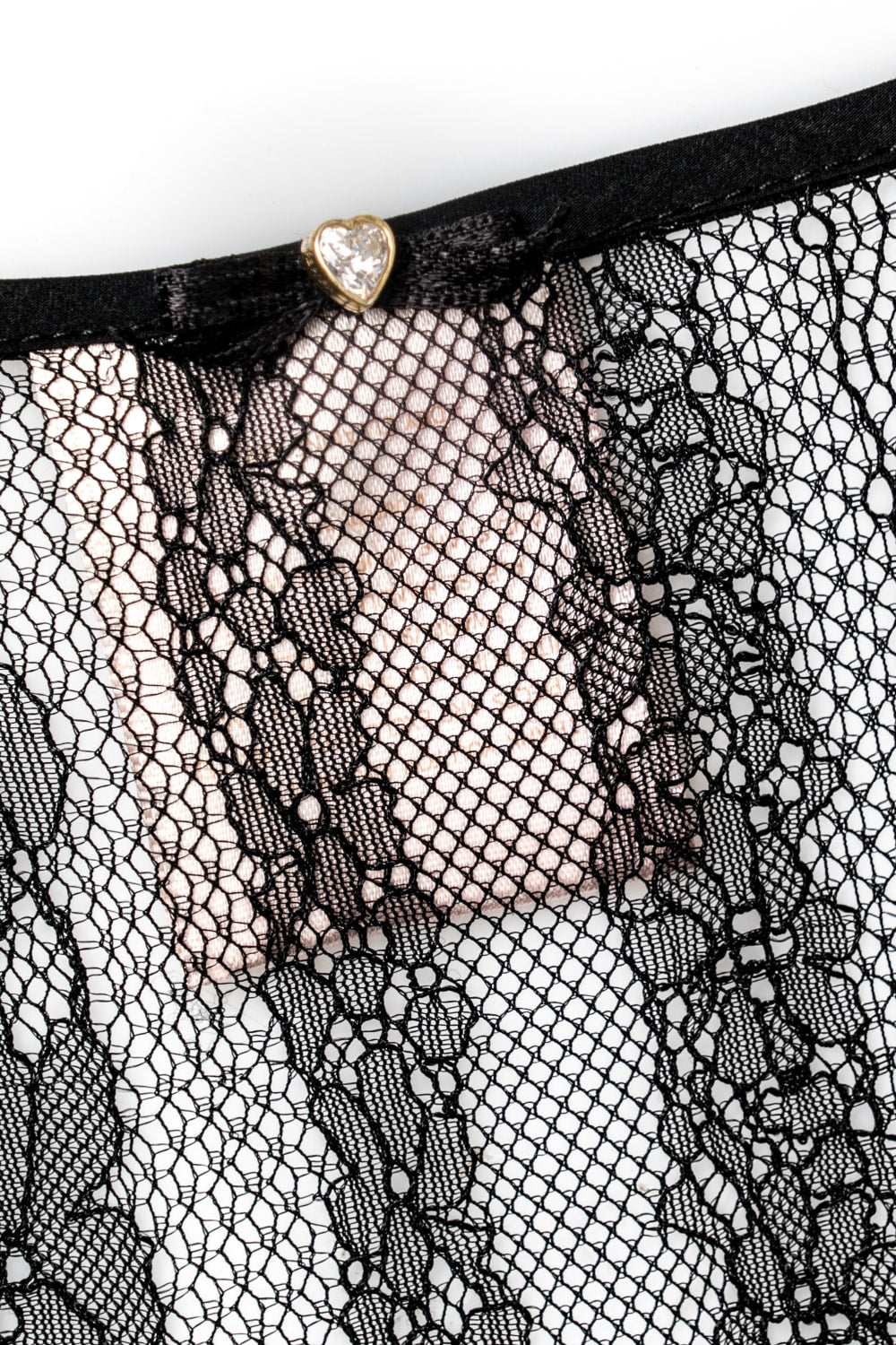 Pure Paris-Aimee Fransız Dantel Sabahlık - Si̇yah-Sabahlık-3-Milagron.com