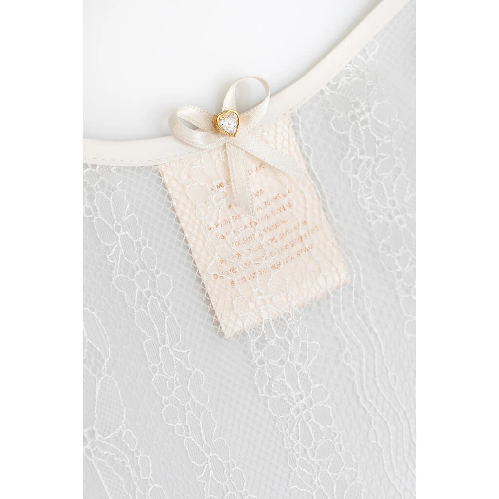 Pure Paris-Aimee Fransız Dantelli Uzun Sabahlık-Sabahlık-7-Milagron.com