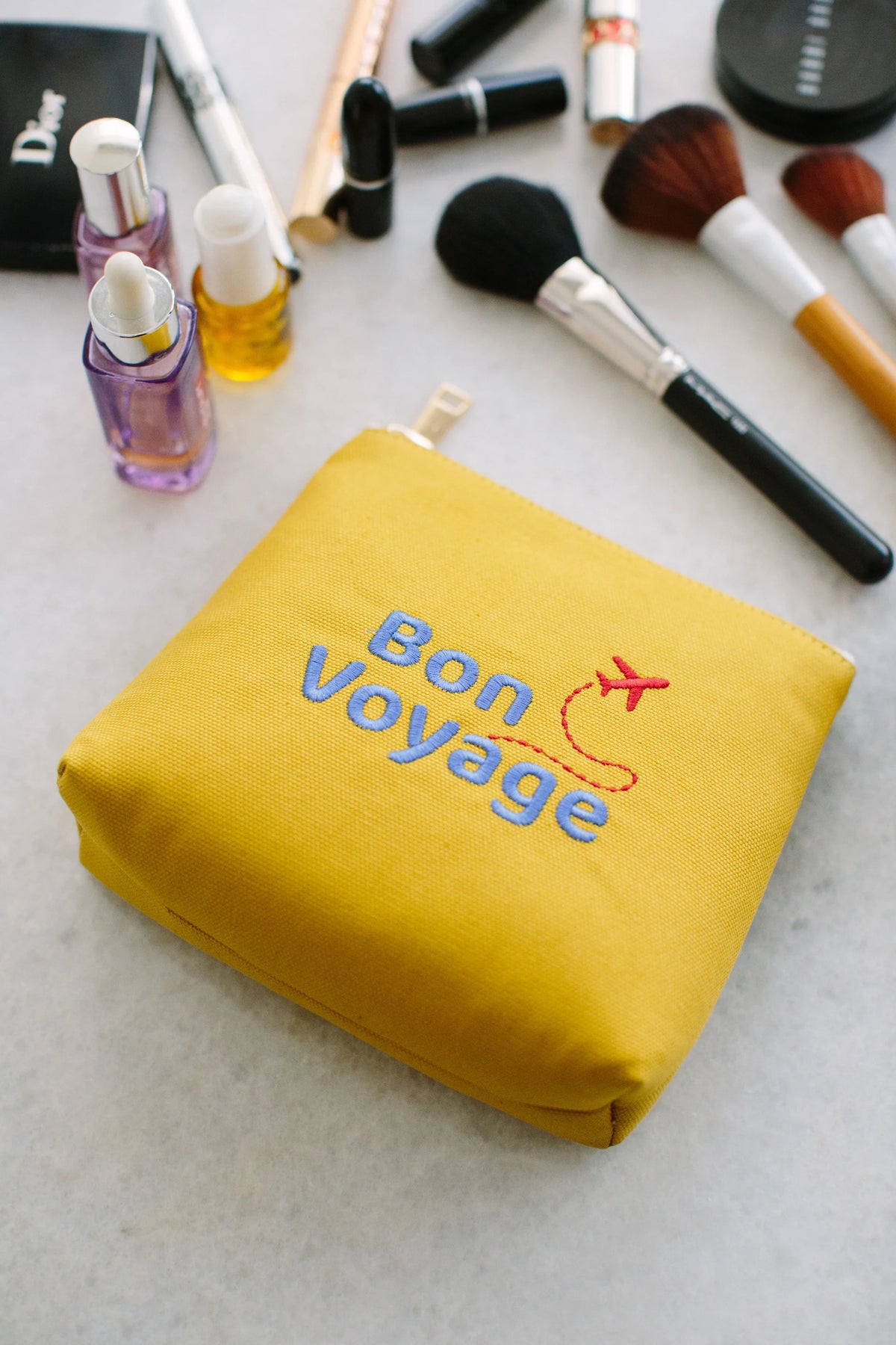 Pure Paris-Bon Voyage Kozmetik & Seyahat Çantası – Hardal-Makyaj Çantası-5-Milagron.com