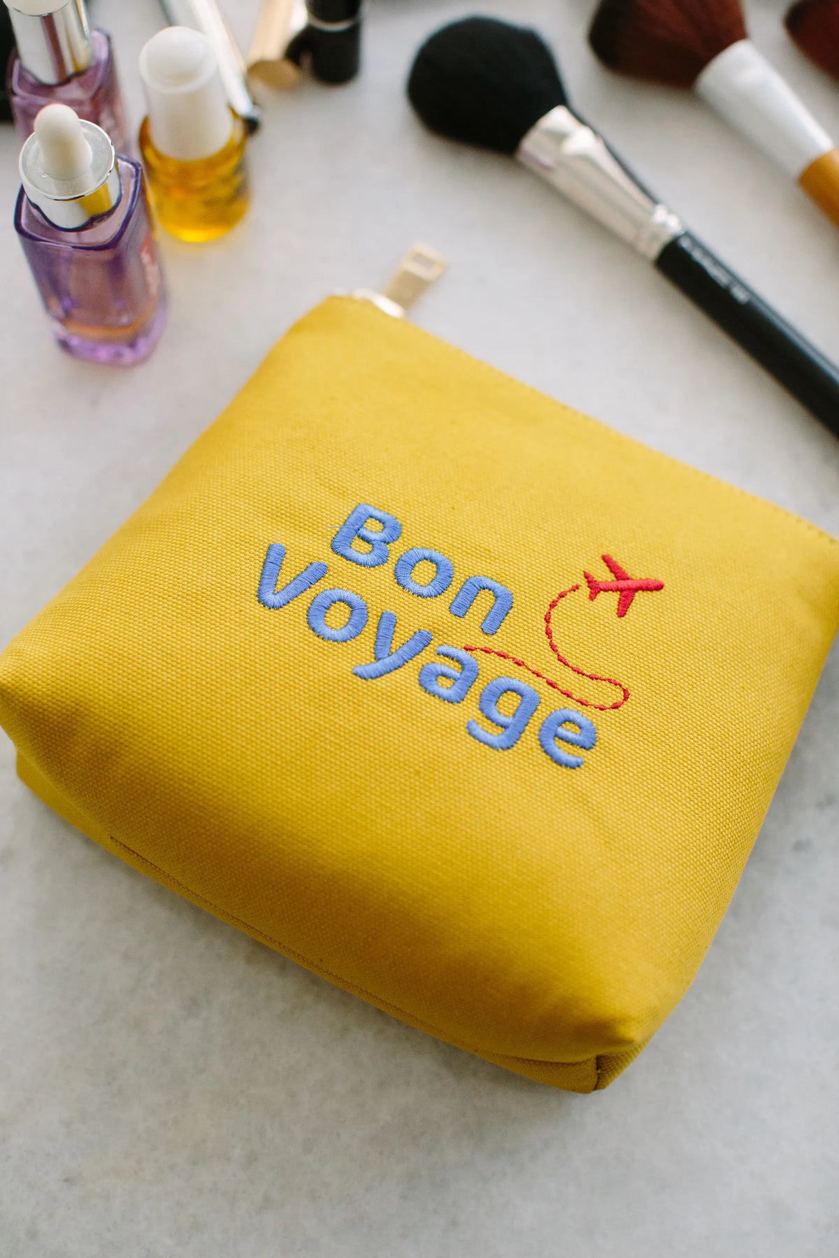 Pure Paris-Bon Voyage Kozmetik & Seyahat Çantası – Hardal-Makyaj Çantası-6-Milagron.com