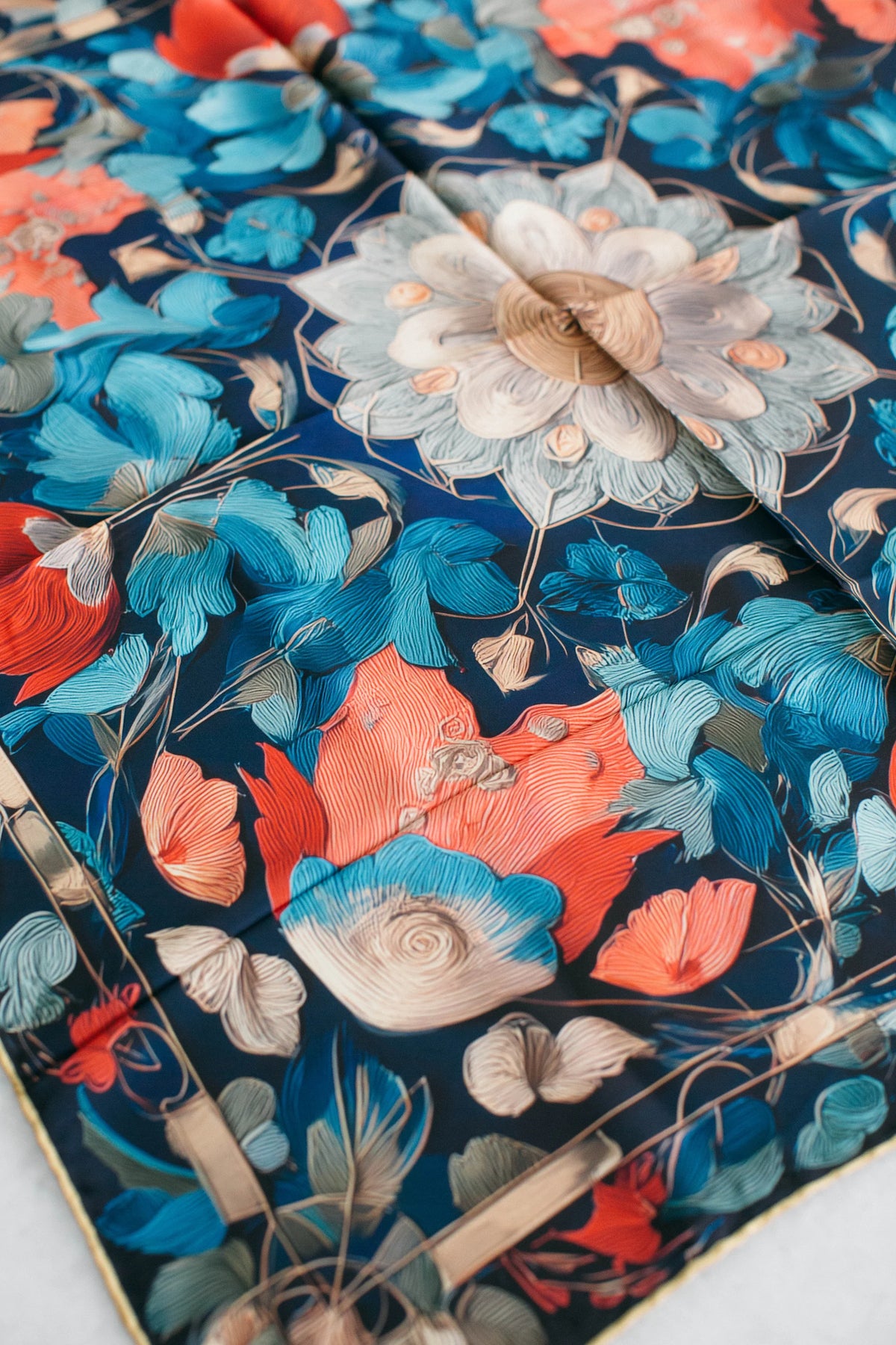Pure Paris-Celestial Bloom İpek Fular-Şal & Fular-2-Milagron.com