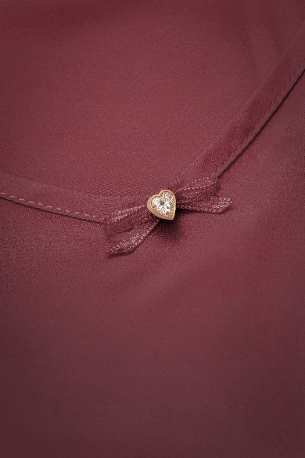 Pure Paris-Celine İpek Saten Gecelik - Bordo-Gecelik-3-Milagron.com