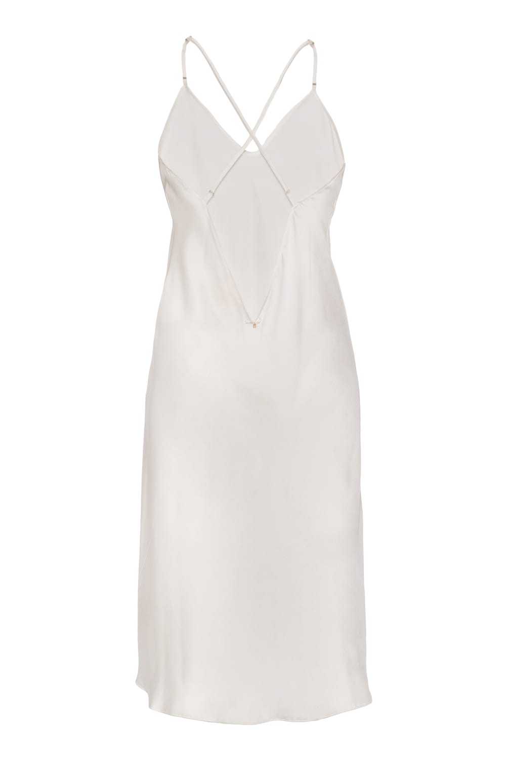 Pure Paris-Celine İpek Saten Gecelik - Ekru-Gecelik-2-Milagron.com