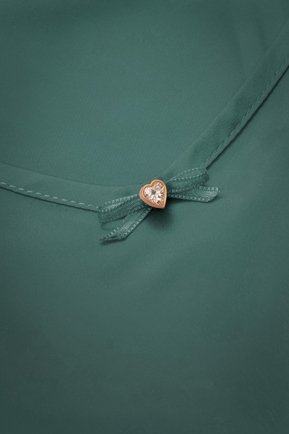 Pure Paris-Celine İpek Saten Gecelik - Yeşi̇l-Gecelik-3-Milagron.com