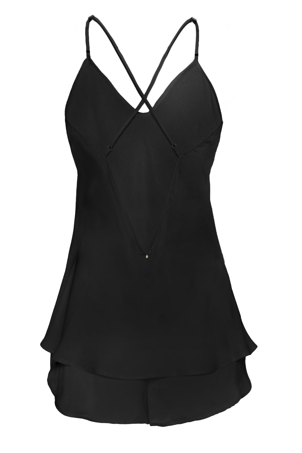 Pure Paris-Chloe Askılı Büstiyer Ve Şort Takım - Siyah-Sabahlık-1-Milagron.com