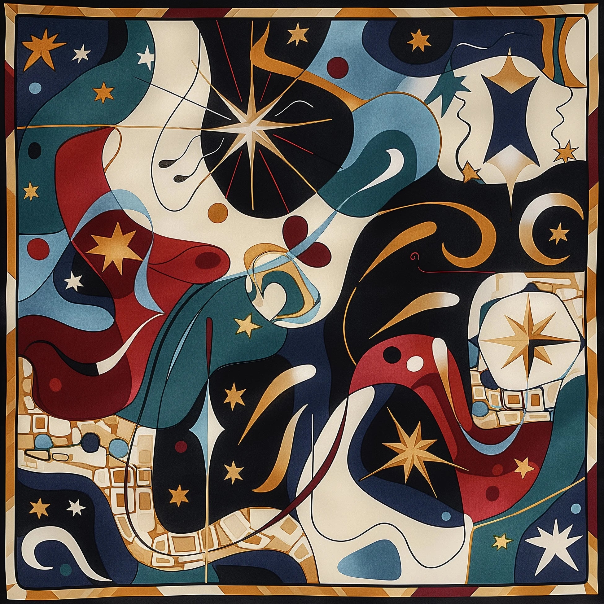 Cosmic Mirage İpek Fular