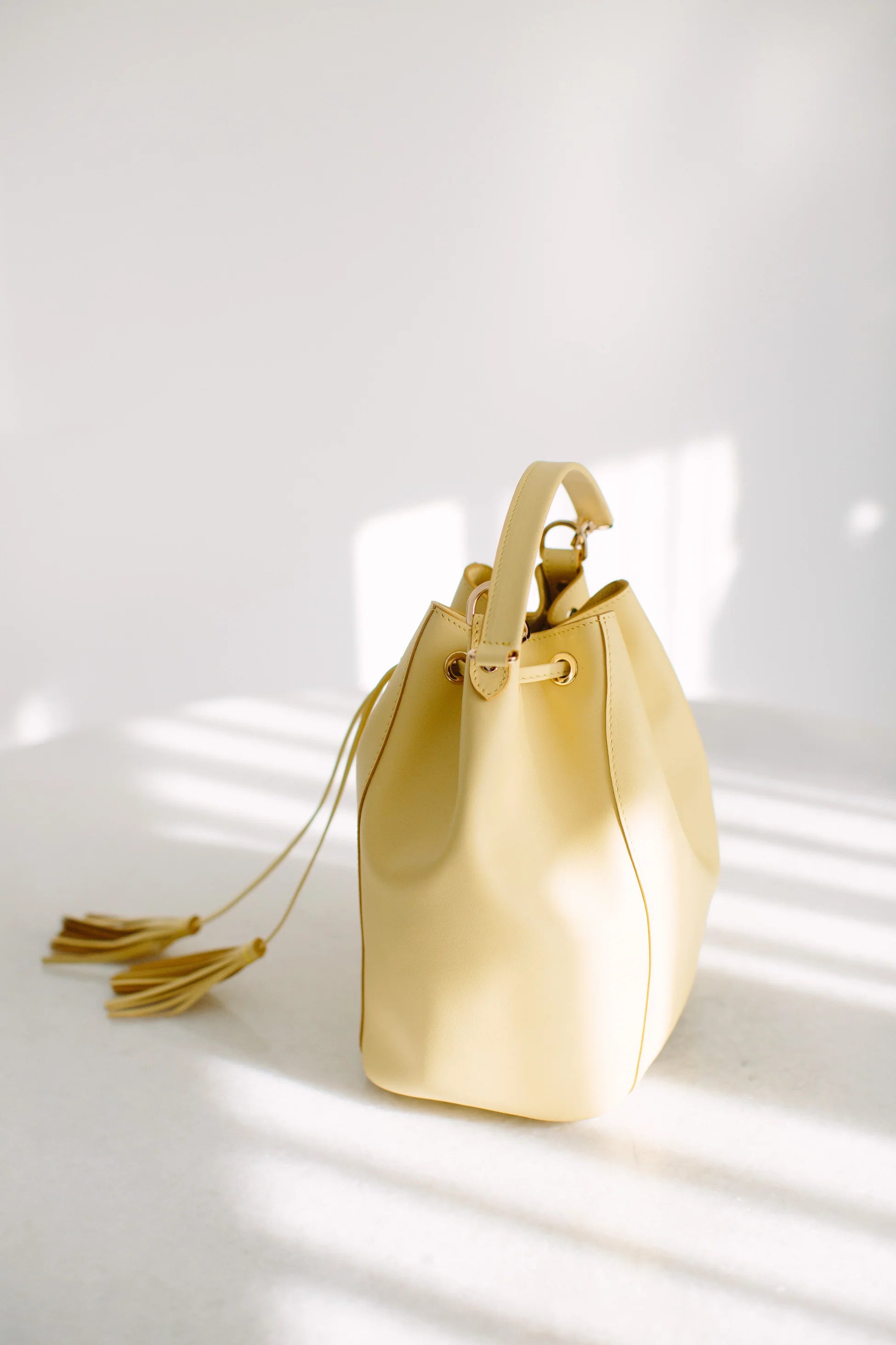 Pure Paris-Grand Bonbon Soleil Çanta - Butter Yellow-El Çantası-6-Milagron.com