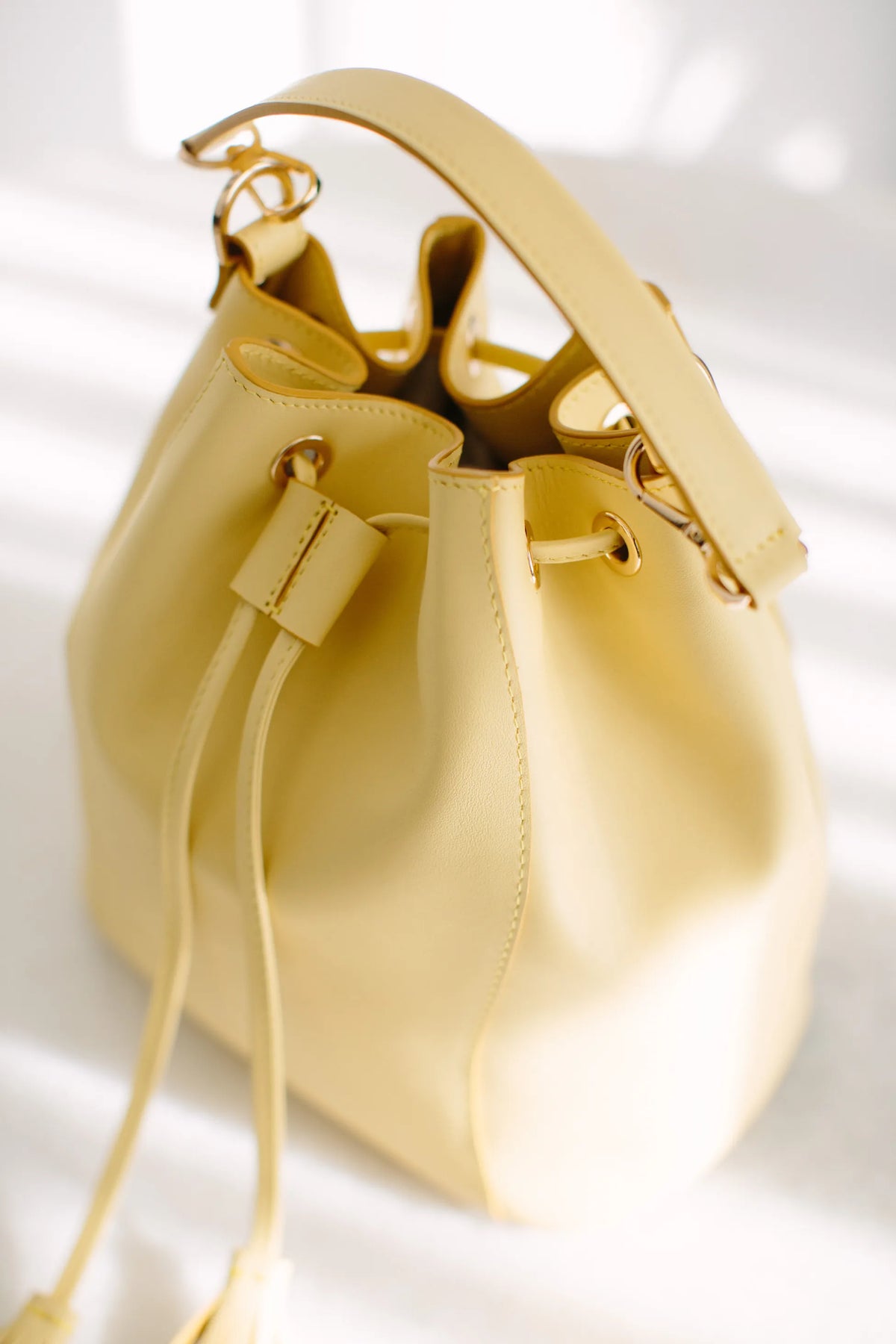 Pure Paris-Grand Bonbon Soleil Çanta - Butter Yellow-El Çantası-7-Milagron.com