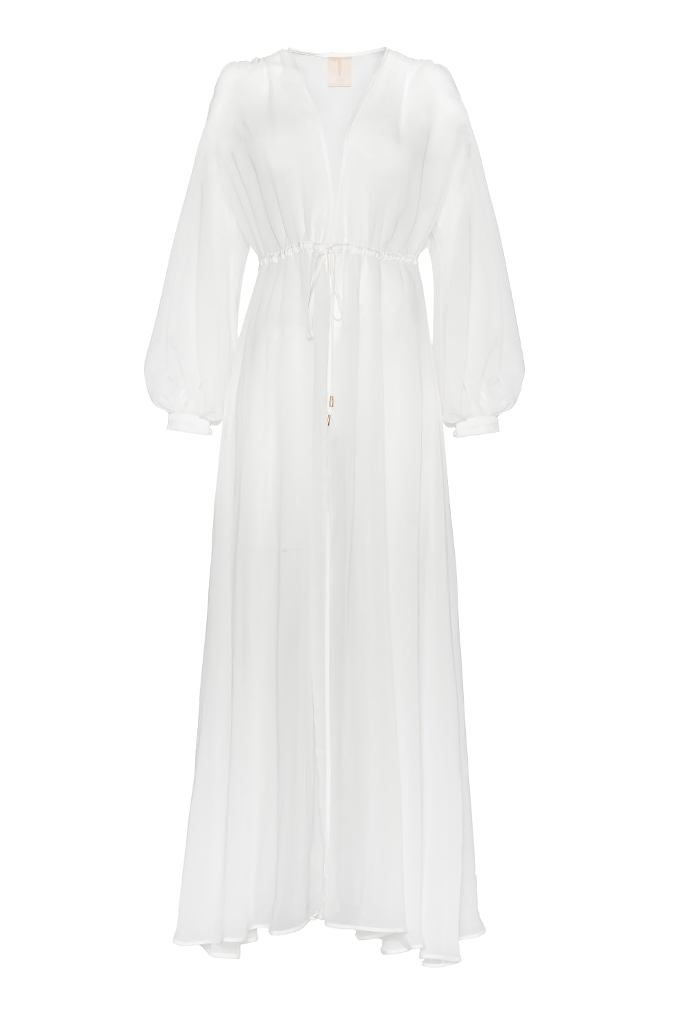 Pure Paris-Helene İpek Şifon Sabahlık - Beyaz-Sabahlık-3-Milagron.com