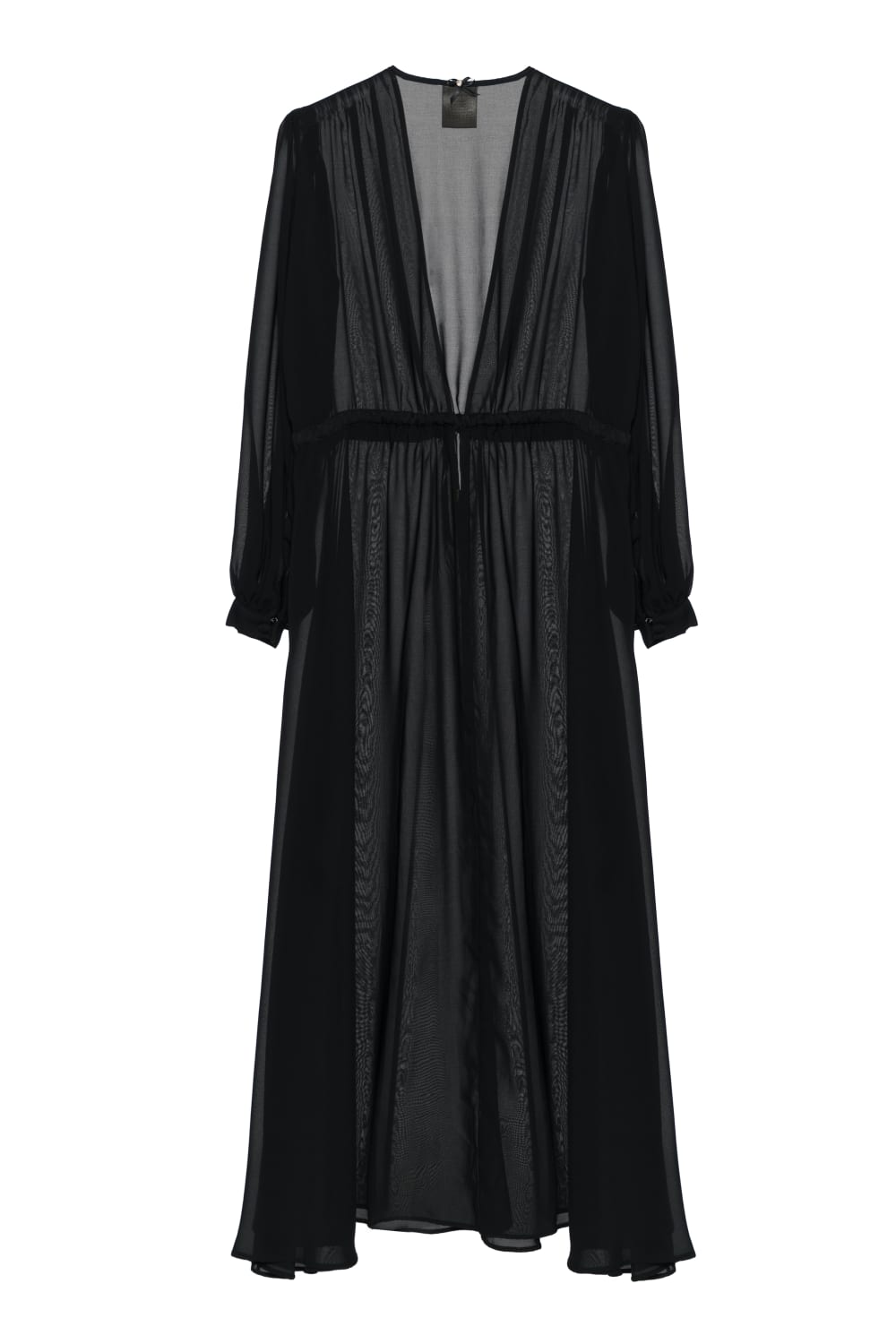 Pure Paris-Helene İpek Şifon Sabahlık - Siyah-Sabahlık-1-Milagron.com