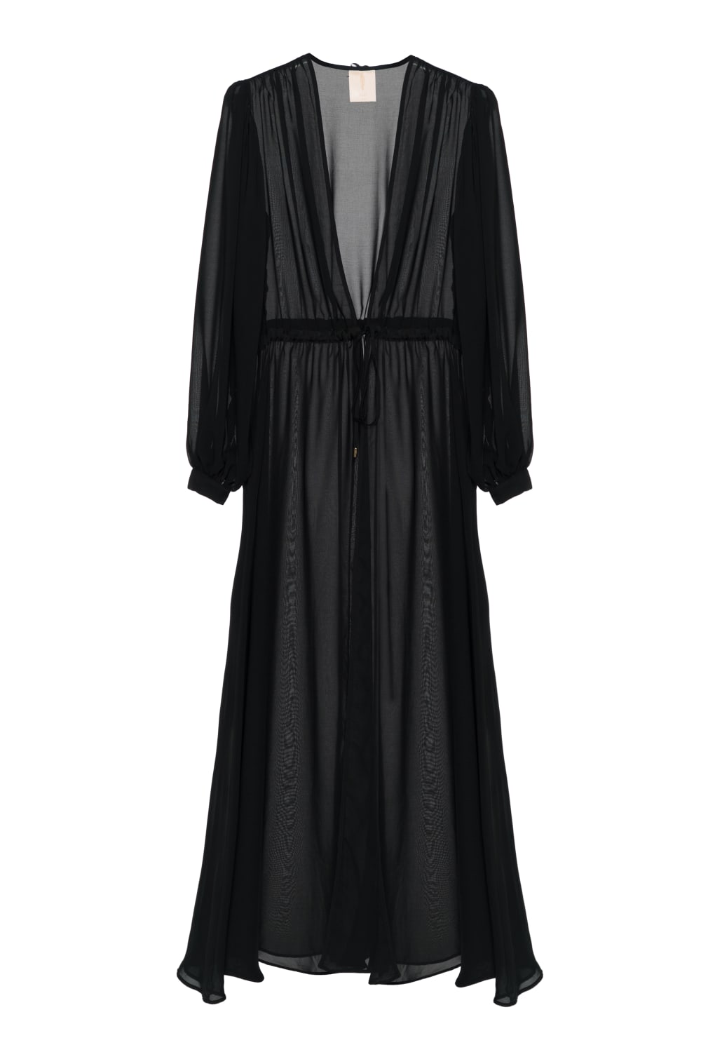 Pure Paris-Helene İpek Şifon Sabahlık - Siyah-Sabahlık-2-Milagron.com