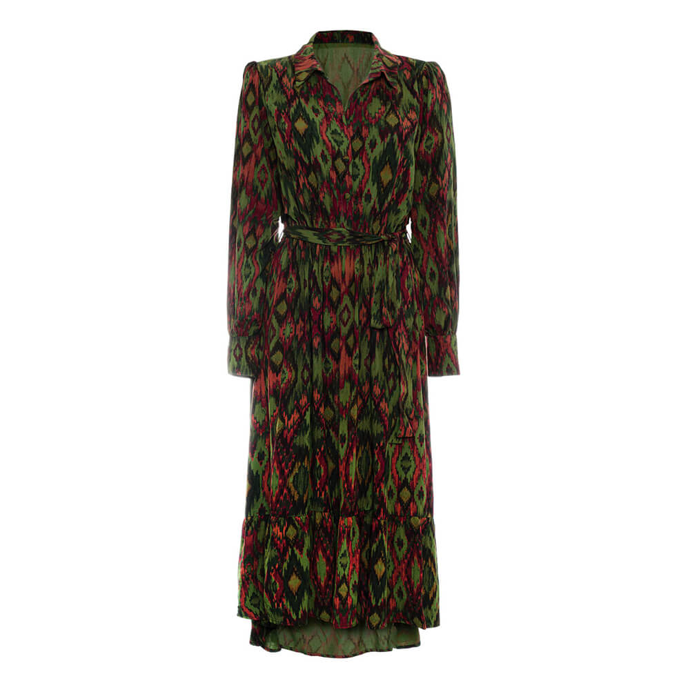 Pure Paris-Ikat Uzun Elbise-Elbise-3-Milagron.com