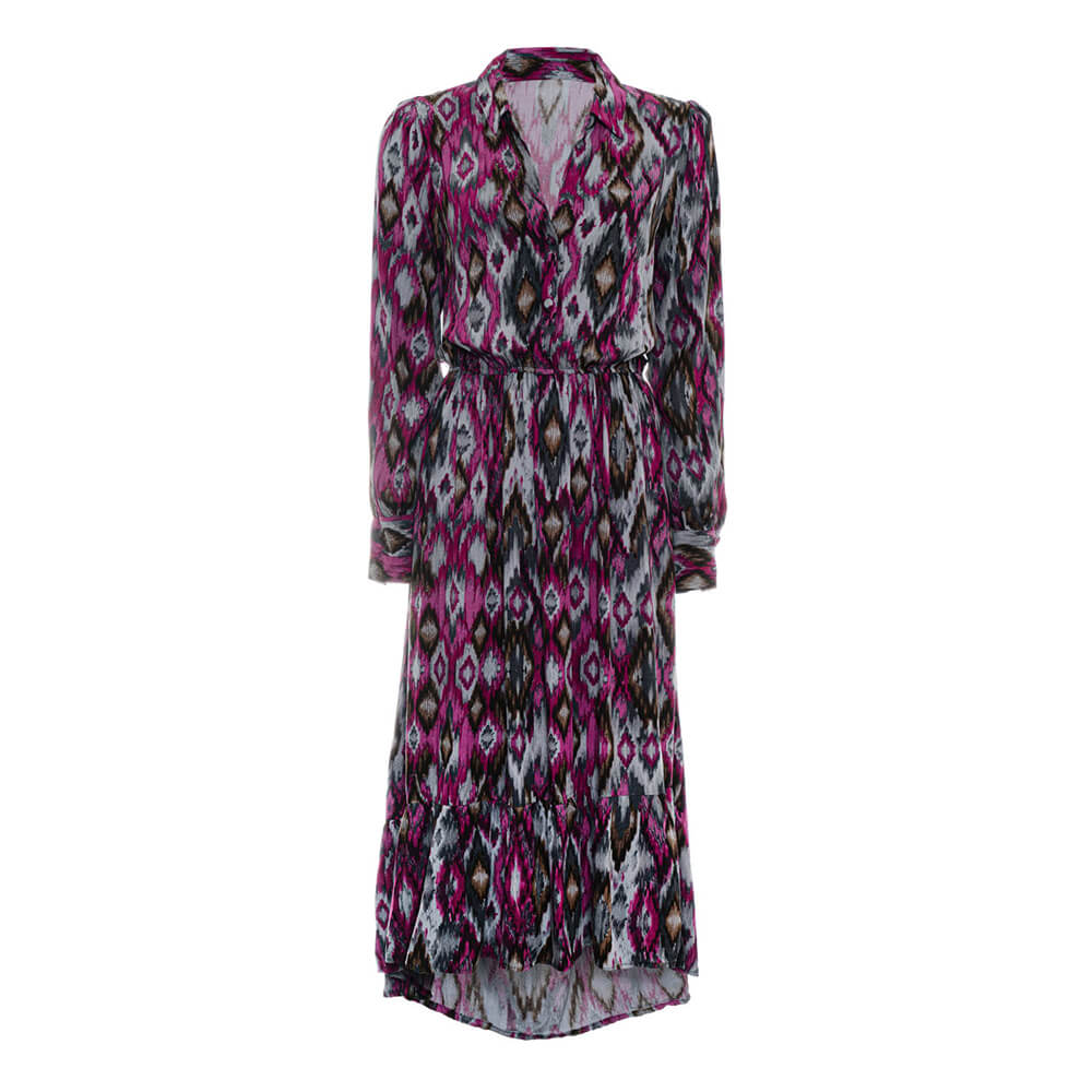 Pure Paris-Ikat Uzun Elbise-Elbise-9-Milagron.com