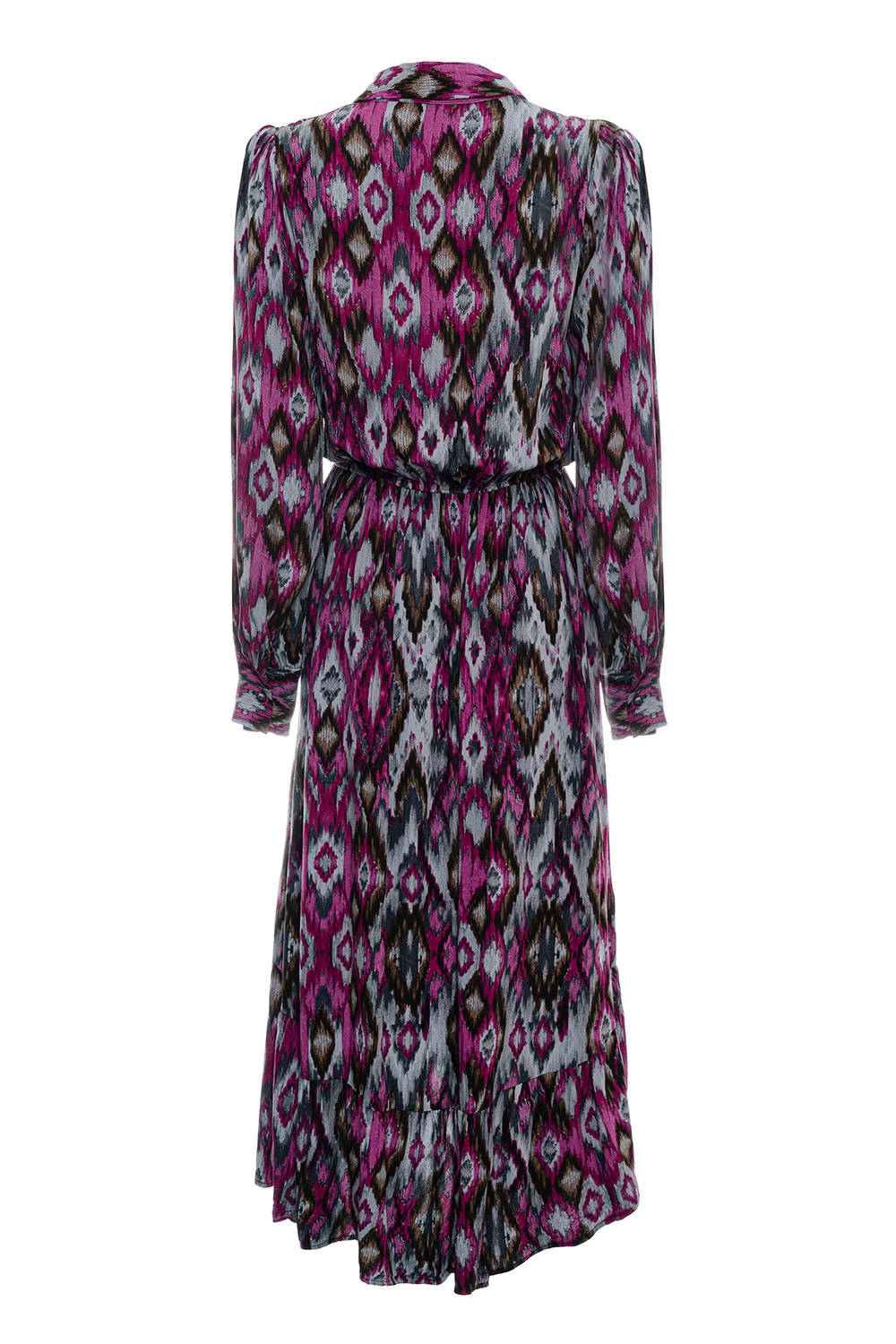 Pure Paris-İkat Uzun Elbise - Mor-Elbise-2-Milagron.com