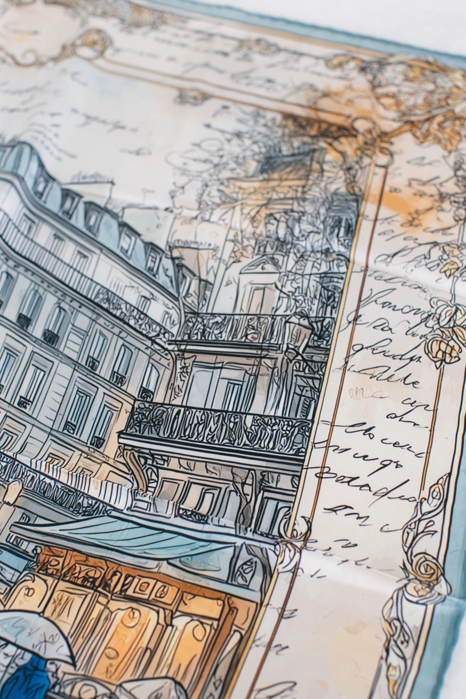 Pure Paris-La Rue Romantique De Paris İpek Fular-Şal & Fular-2-Milagron.com