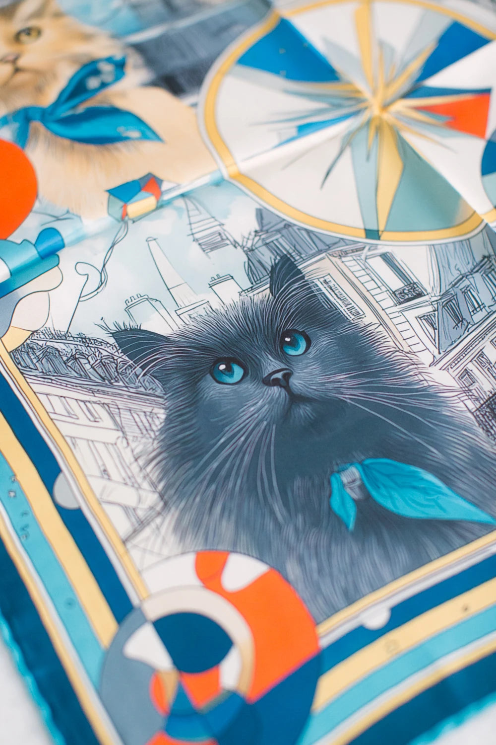 Pure Paris-Le Cirque Des Chats İpek Fular-Şal & Fular-2-Milagron.com