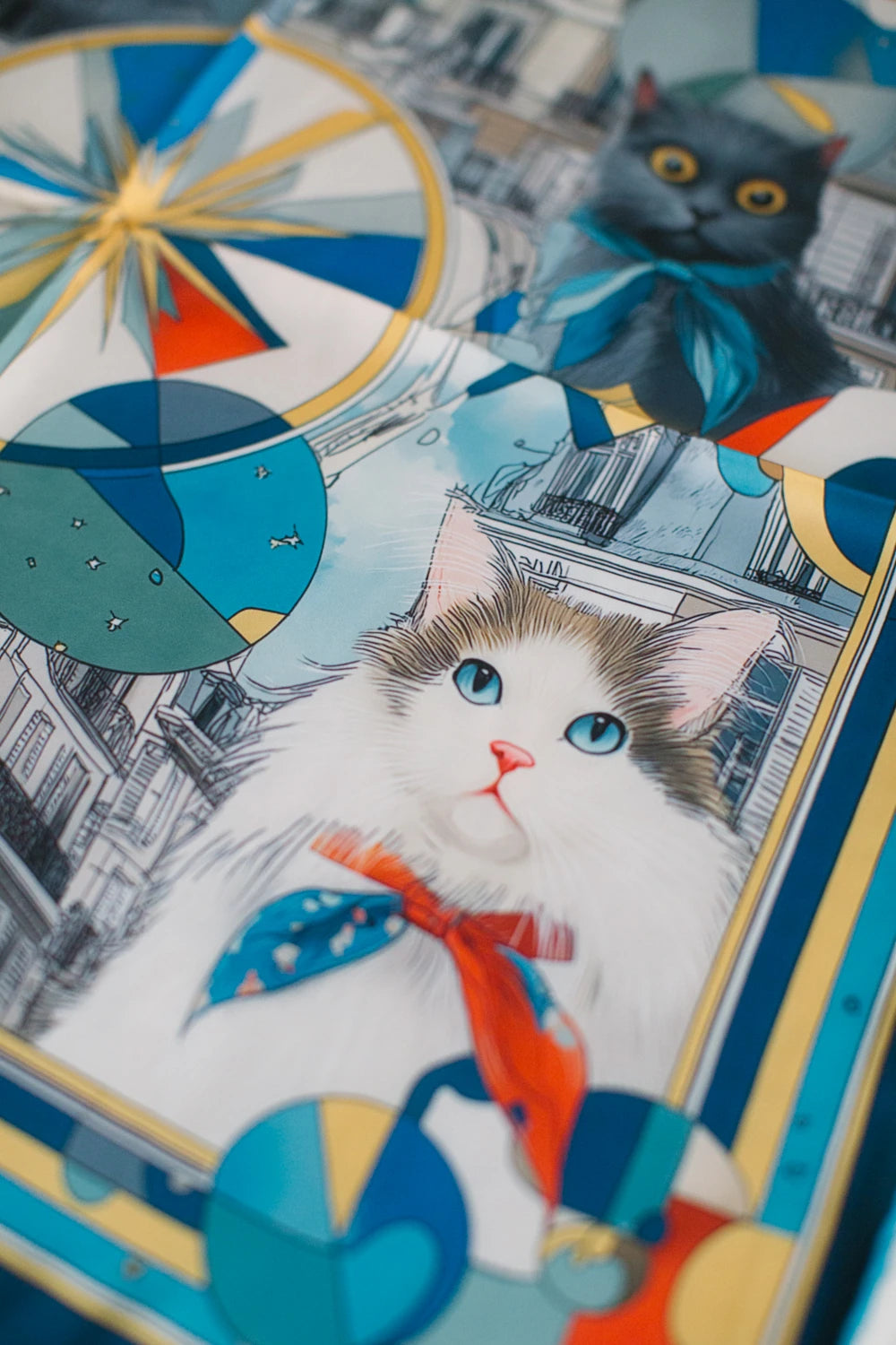 Pure Paris-Le Cirque Des Chats İpek Fular-Şal & Fular-3-Milagron.com