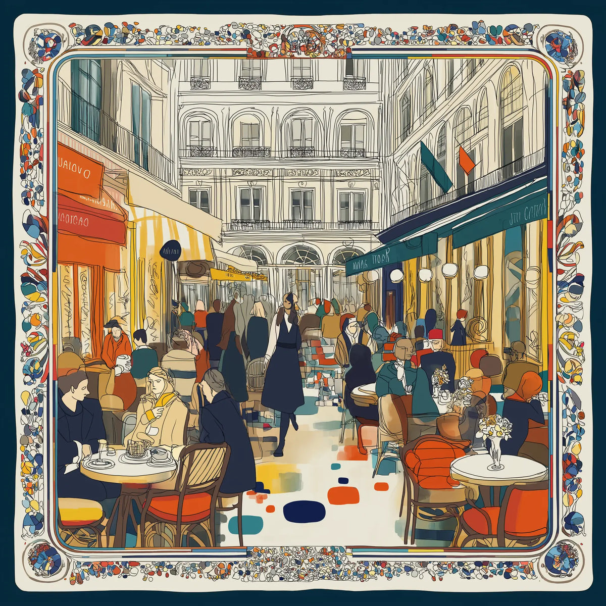 Pure Paris-Le Passage Des Couleurs İpek Fular-Şal & Fular-1-Milagron.com