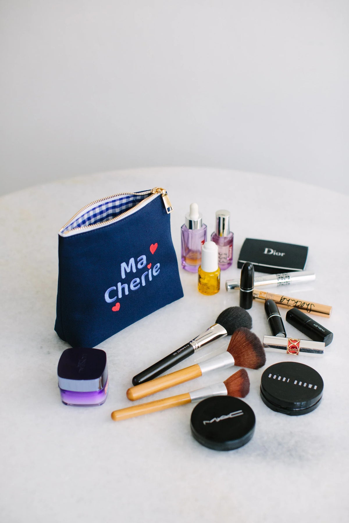 Pure Paris-Ma Chérie Kozmetik & Seyahat Çantası – Lacivert-Makyaj Çantası-4-Milagron.com
