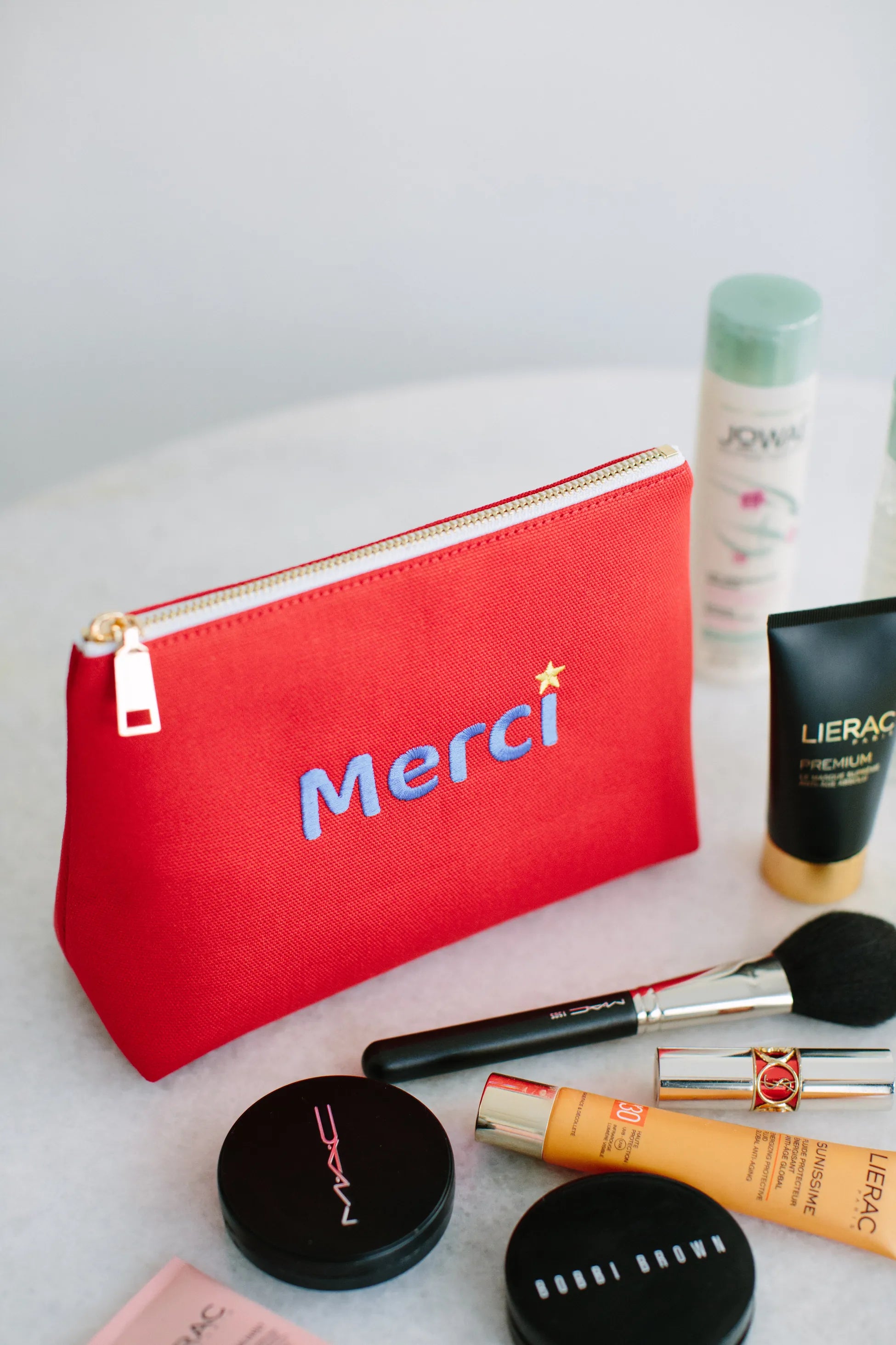 Pure Paris-Merci Kozmetik & Seyahat Çantası – Kırmızı-Makyaj Çantası-11-Milagron.com