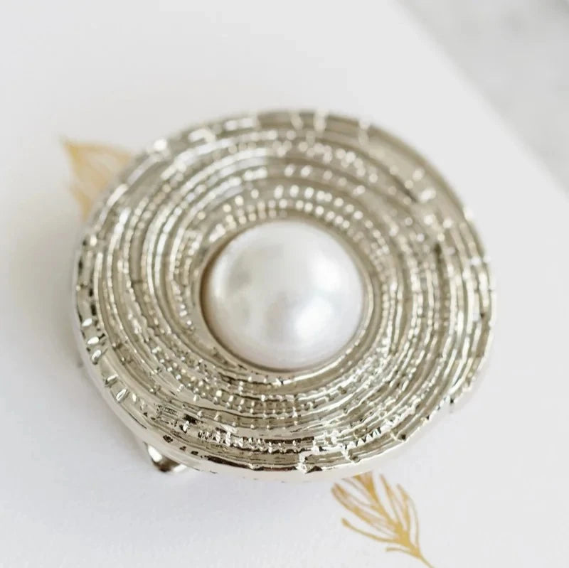 Pure Paris-Pearl Fular Aksesuarı Silver-Saç Aksesuarı-1-Milagron.com